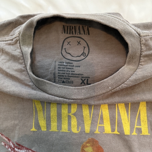 NIRVANA Brown Angel Graphic Tee XL 0028 - Picture 2 of 2